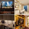 dimmable led under cabinet lighting,5v usb powered closet light bar with touch sensor,plug under counter strip lights with 3 color temperature for kitchen cupboard shelf bookcase (11.2inch 2pack) Modern living room, study, kitchen and cloakroom interiors