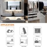 dimmable led under cabinet lighting,5v usb powered closet light bar with touch sensor,plug under counter strip lights with 3 color temperature for kitchen cupboard shelf bookcase (11.2inch 2pack) LED lighting in bathroom and wardrobe applications