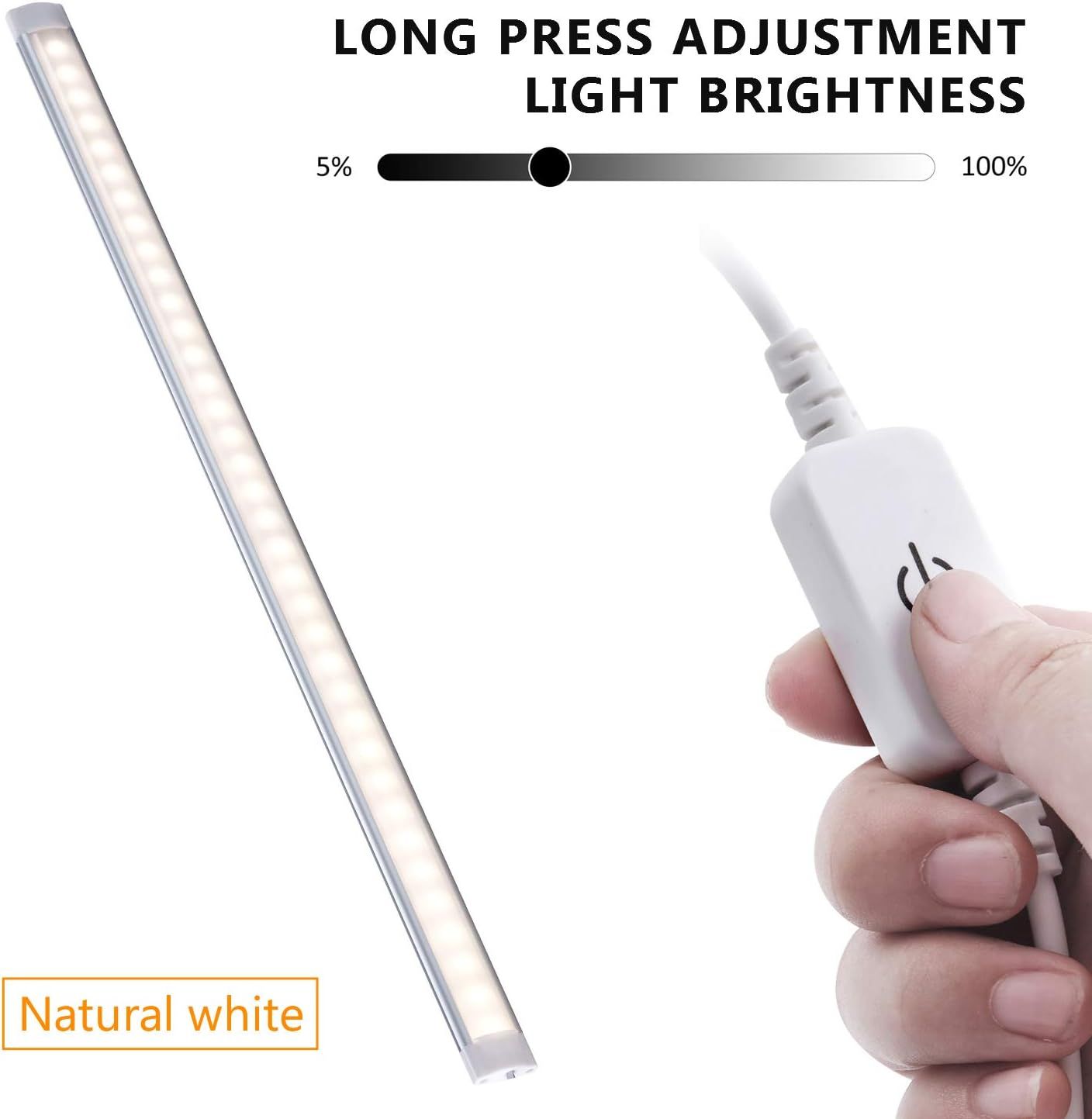 Dimmable LED light bar with inline controller