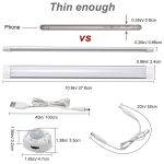 Slim LED light bar with dimensions and accessories