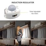 Adjustable induction motion sensor for wardrobe lighting