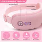 Pink electric eye massager with adjustable headband