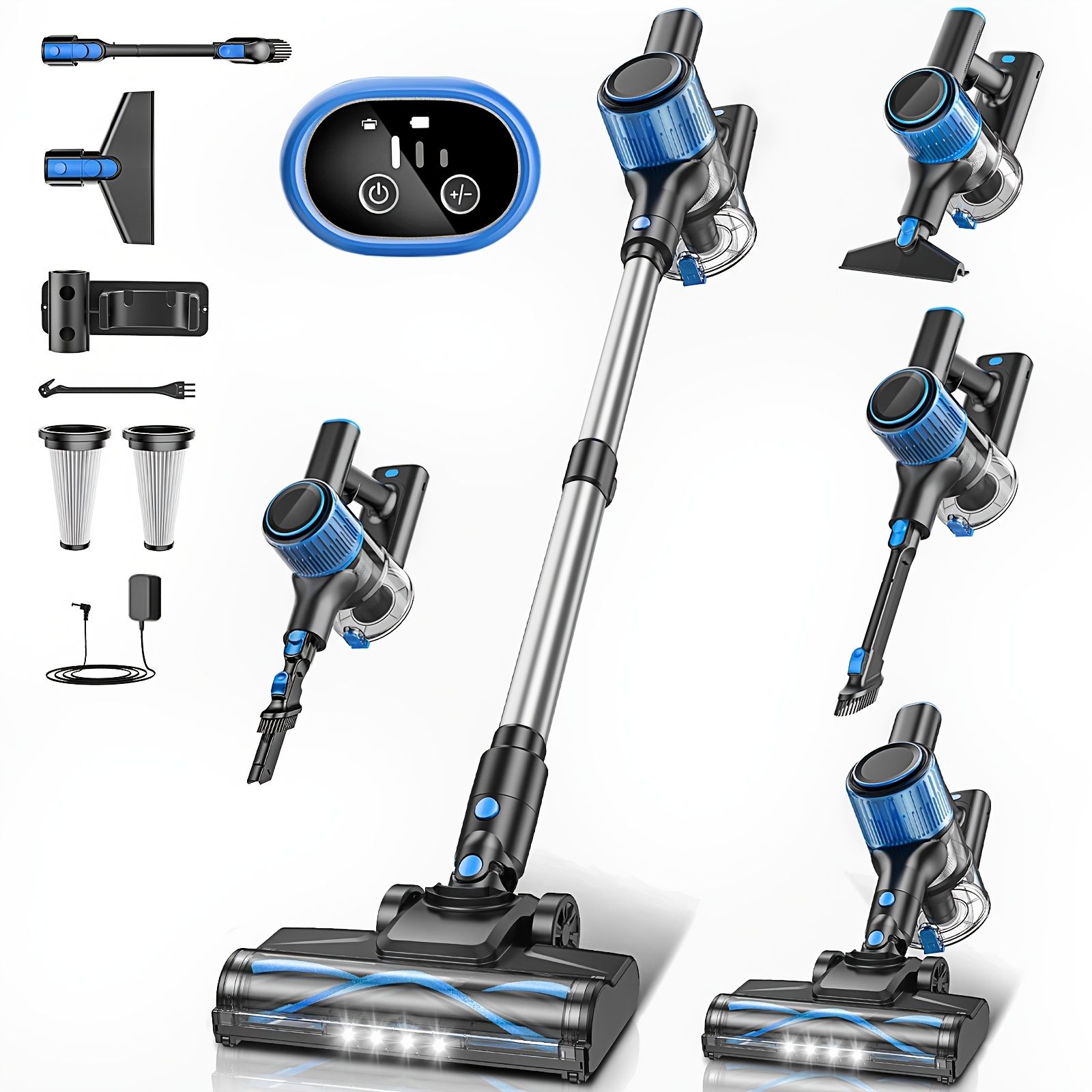 v1313 au a27c 00.jpg Cordless stick vacuum with attachments and LED head
