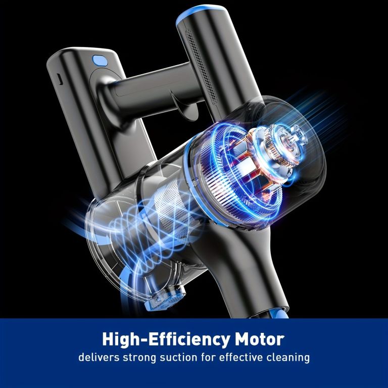 cordless vacuum cleaner, 8 in 1 powerful suction lightweight vacuum cleaner for home, led display, 3 suction modes, 55kpa powerful suction,45mins detachable battery vacuum for hard floor carpet pet hair Cordless handheld vacuum with high-efficiency motor