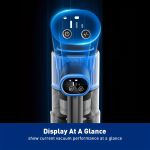 cordless vacuum cleaner, 8 in 1 powerful suction lightweight vacuum cleaner for home, led display, 3 suction modes, 55kpa powerful suction,45mins detachable battery vacuum for hard floor carpet pet hair Cordless vacuum LED display with battery indicator