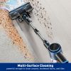 cordless vacuum cleaner, 8 in 1 powerful suction lightweight vacuum cleaner for home, led display, 3 suction modes, 55kpa powerful suction,45mins detachable battery vacuum for hard floor carpet pet hair Cordless vacuum cleaning carpet and hardwood floor