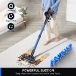 Cordless vacuum cleaning carpet with powerful suction modes