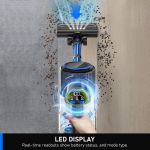 Cordless vacuum with LED display cleaning floor