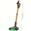 cordless vacuum cleaner, 55kpa powerful suction,8 in 1 powerful stick vacuum cleaner with anti tangle brush and upgraded green light, 2200mah. 45 minute run time rechargeable lightweight vacuum cleaner for hardwood floors, carpets and pet hair. Cordless stick vacuum with LED floor head