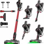 Cordless stick vacuum with multiple cleaning attachments