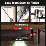 Lightweight cordless stick vacuum with flexible brush head
