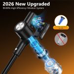 Cordless vacuum with upgraded high-efficiency filtration system