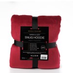Red Royal Comfort snug hoodie blanket folded