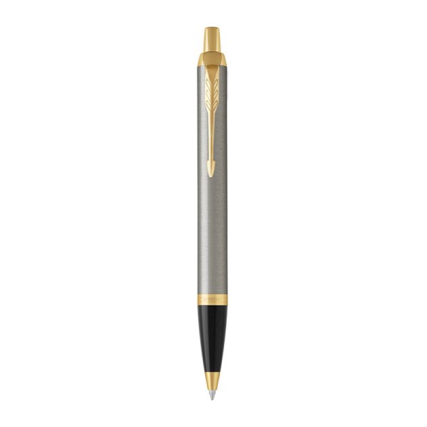 parker im brshmetal ball pen med blu Silver and gold luxury ballpoint pen