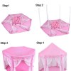 princess indoor playhouse toy play tent for kids toddlers with mat floor and carry bag (pink) Pink children’s play tent assembly steps