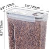 carla home airtight cereal storage containers bpa free food dispensers with pouring lids for pantry & kitchen (4 pack 2,5l) Clear cereal storage container with labelled dimensions
