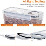 carla home airtight cereal storage containers bpa free food dispensers with pouring lids for pantry & kitchen (4 pack 2,5l) Airtight plastic food container with locking lid