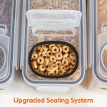carla home airtight cereal storage containers bpa free food dispensers with pouring lids for pantry & kitchen (4 pack 2,5l) Airtight cereal storage container with ring cereal