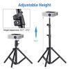 Adjustable projector tripod stand with height range