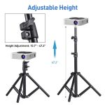 Adjustable projector tripod stand with height range