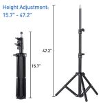 Adjustable light stand folded and extended