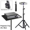 Adjustable projector stand with tray and tripod base