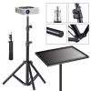 Adjustable projector tripod stand with mounting tray