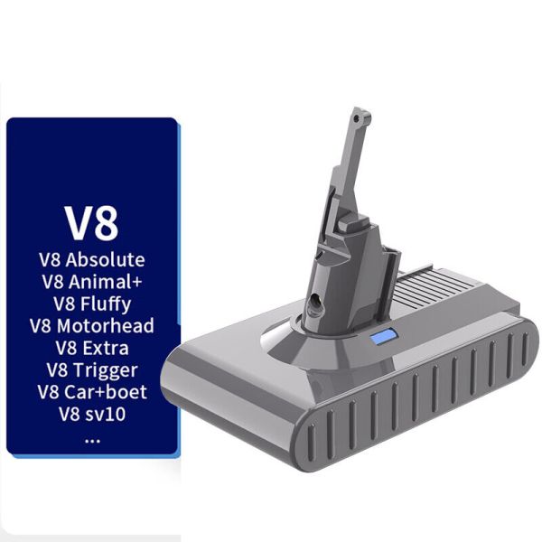 dyson v8 sv10 9500mah sony cell battery for animal absolute vacuum Dyson V8 compatible battery adapter attachment