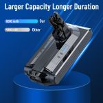 High-capacity 6000mAh cordless vacuum battery pack