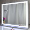 LED vanity mirror with 10x magnification inset