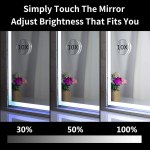 hollywood led makeup mirror with smart touch control and 3 colors dimmable light (72 x 56 cm) LED mirror with adjustable brightness and 10x magnification
