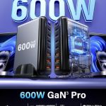 600W GaN3 Pro multi-port charger display