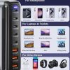 600w gan³ 8 ports fast charging station usb&type c for iphone, laptops, macbook Multi-port charger with universal device compatibility list