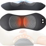 Heated shiatsu massage pillow with control buttons