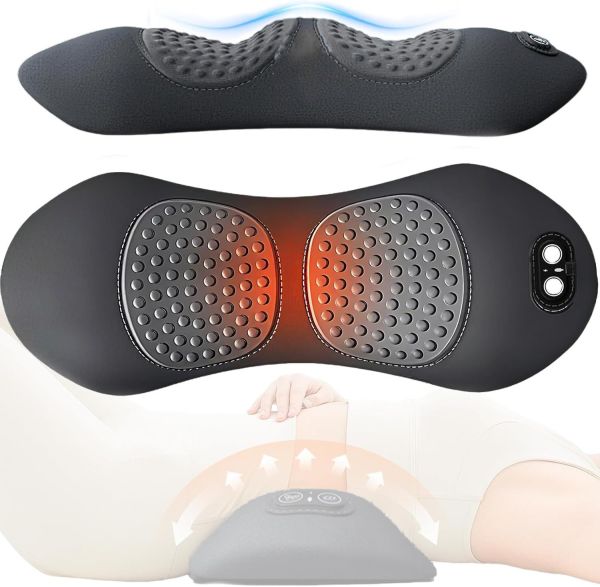 electric back massager triple fusion back massager traction lifting & heat au Heated shiatsu massage pillow with control buttons