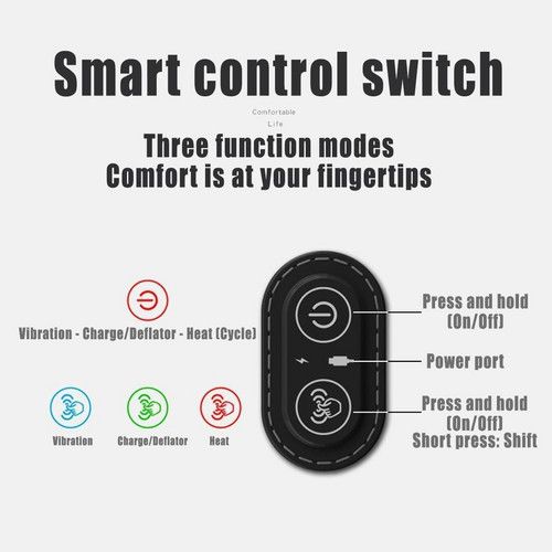electric back massager triple fusion back massager traction lifting & heat au Smart control switch with three function modes