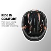 valk retro bike helmet, 56 61cm s, m, l universal dial fit system, jet black Interior of bike helmet with removable lining