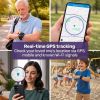 equipmed gps fall detection emergency bracelet with sos button, for seniors, 2 way calling, location tracking, speed dial, iphone and android compatible Family using real-time GPS tracking smartwatch and app
