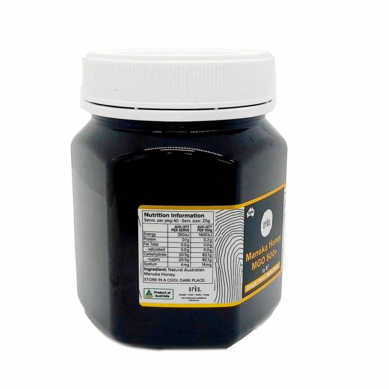 Jar of Australian Manuka honey MGO 500+