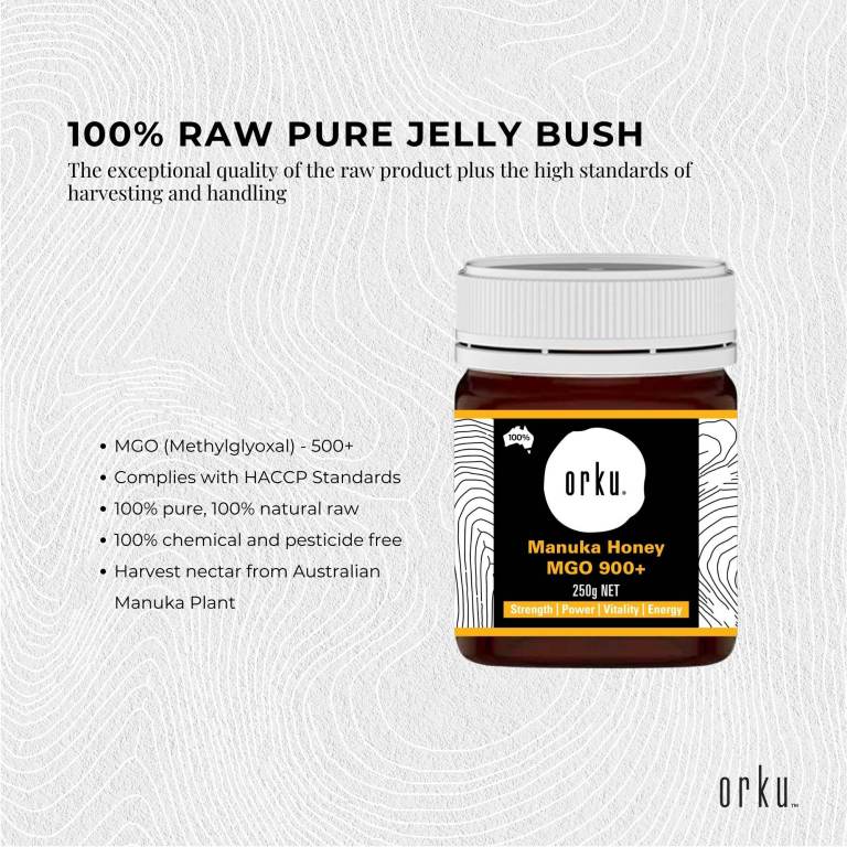 Jar of Orku Manuka Honey MGO 900+