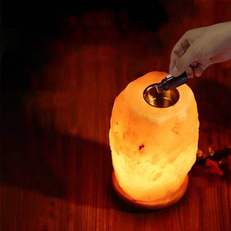 12v 12w 3 5kg himalayan pink salt diffuser essential oil lamp aromatherapy on/off Adding essential oil to glowing salt lamp diffuser