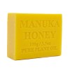 Manuka honey soap bar on white background