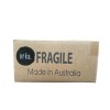 Cardboard box labelled fragile, made in Australia