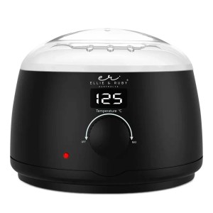 Black digital wax warmer with temperature display