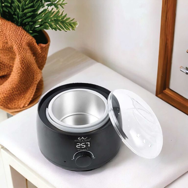 500ml electric wax warmer digital black hair removal depilatory heater Digital wax warmer on bathroom countertop