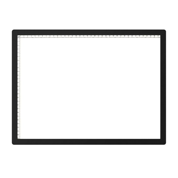 Drawing board with centimetre rulers on edges