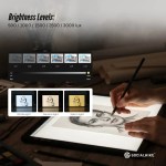 Adjustable LED light pad for drawing artwork