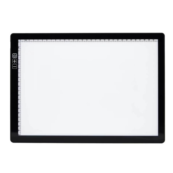 LED light pad with ruler markings