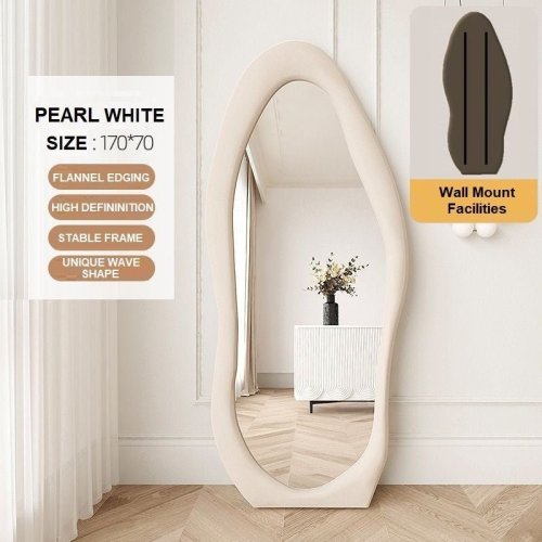 v255 fbmi cl pwh 170 186582 00.jpg Pearl white wavy full-length wall mirror