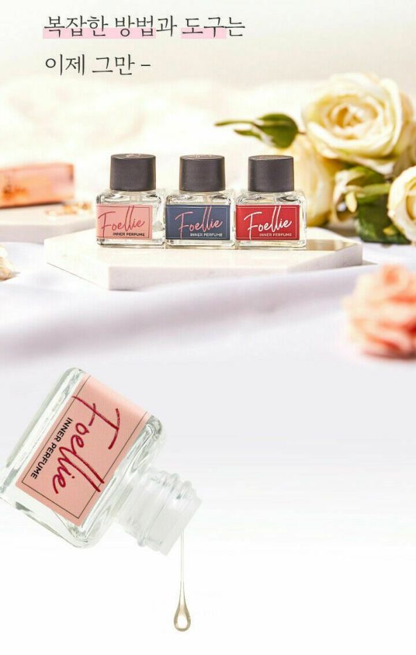 Foellie inner perfume bottles with roses backdrop